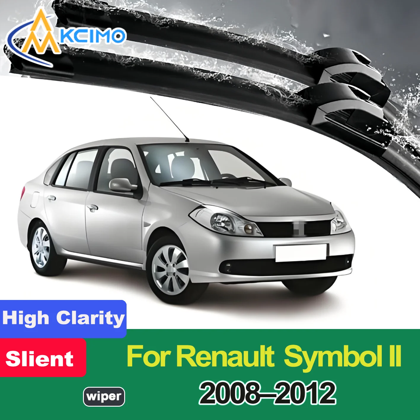 

2PCS New Wiper Blades for Renault Symbol II 2008-2012 Renault Thalia Front Windshield Auto Wipers Blade Accessories 2012 2011
