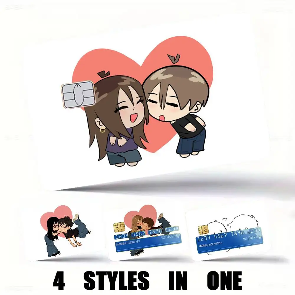 I Love My-y Girlfriend-Boyfriend Credit Card HD Stickers Premium matte film effectively prevents fingerprints and daily abrasion