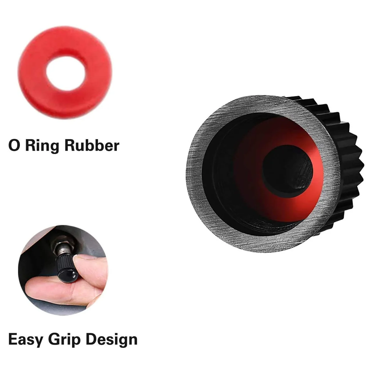 Yitong 50/100/200PCS Valve Caps Universal Tire Valve Caps Durable Pe Material Black Airtight Dustproof Automotive Valve Dust Cap