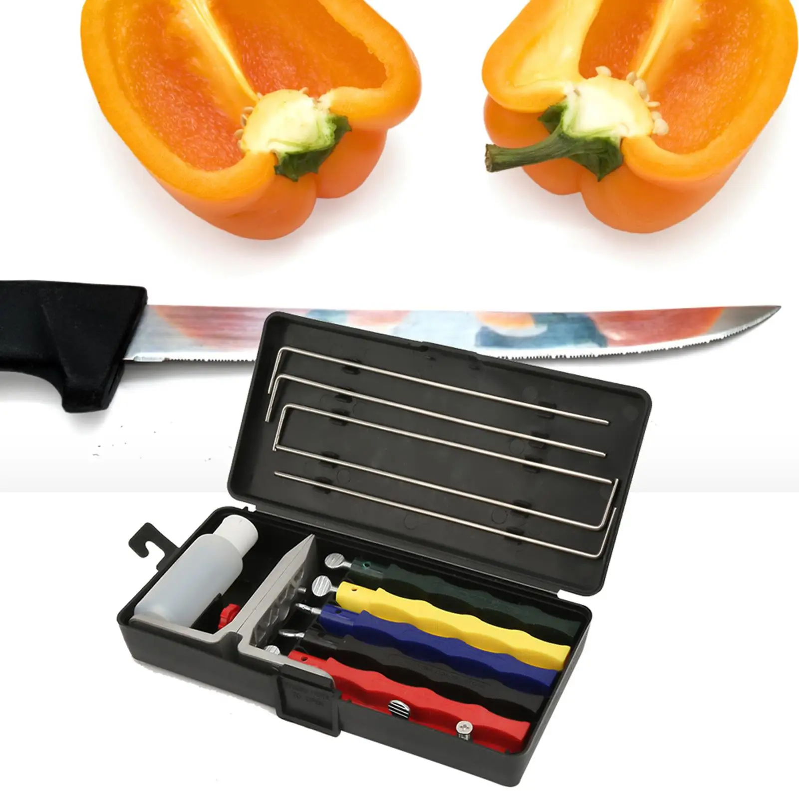 Professional Knife Sharpener System Kit with Angle Grinder Sharpening Stones for Kitchen Use