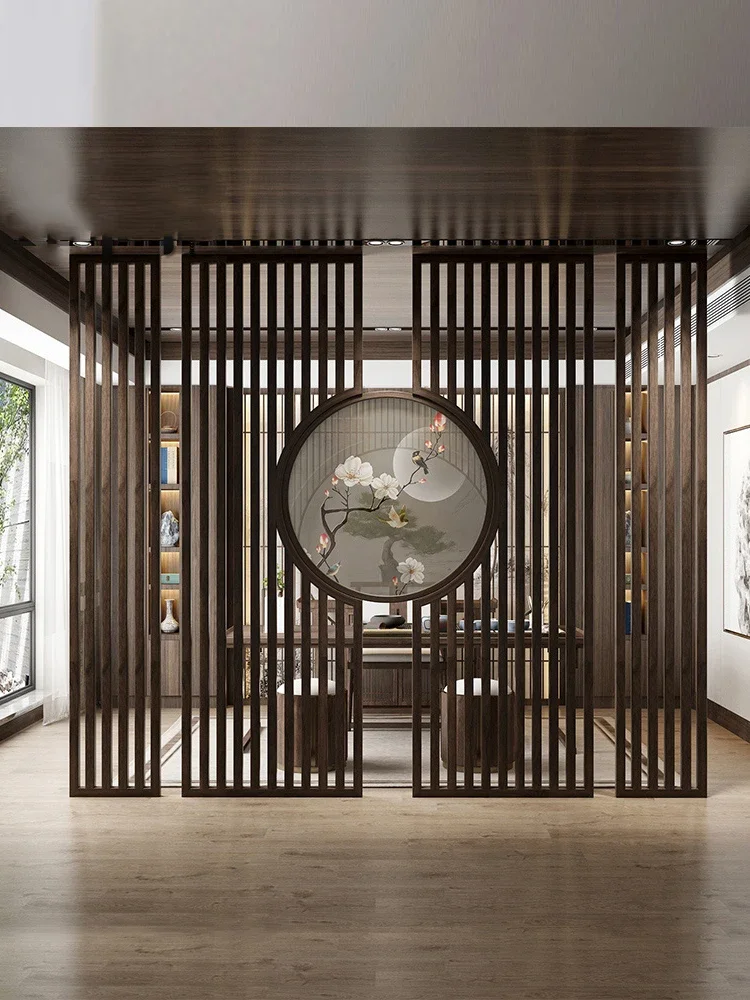 

# Экран: новая китайская перегородка, вход в гостиную, тканевая прихожая, решетка, дзен,