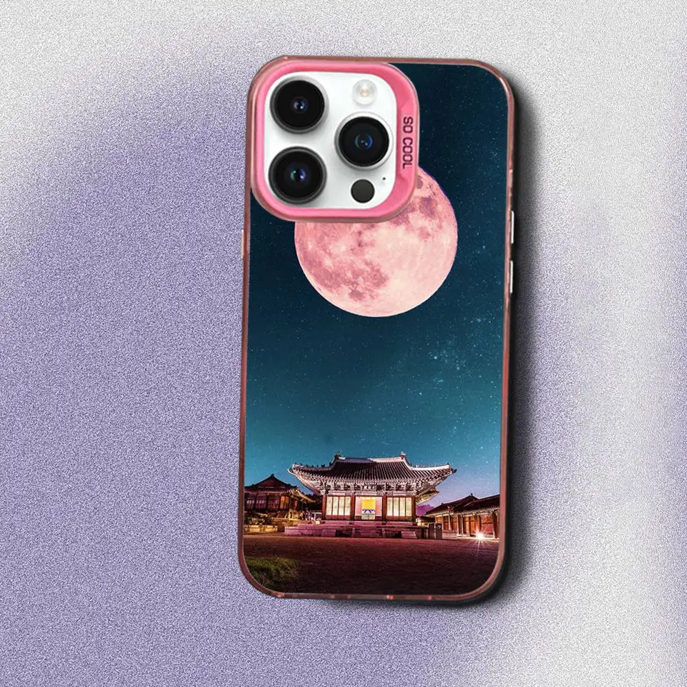 حافظة هاتف S-SEOUL من كوريا الجنوبية لهاتف iPhone 17,16,15,14,13,12,Pro,Max,Plus,E,SE4,Air,Mini Pink IMD Box