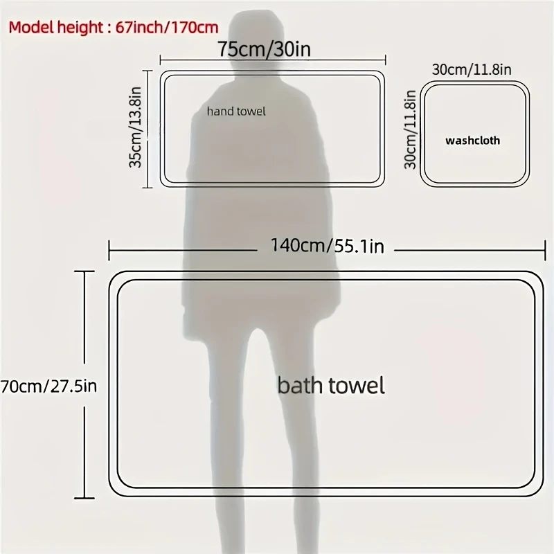 3pcs Set of Embroidered Solid Color Bath Towels. This Set Is Suitable for Gyms, Vacations, Hotels, Home Use