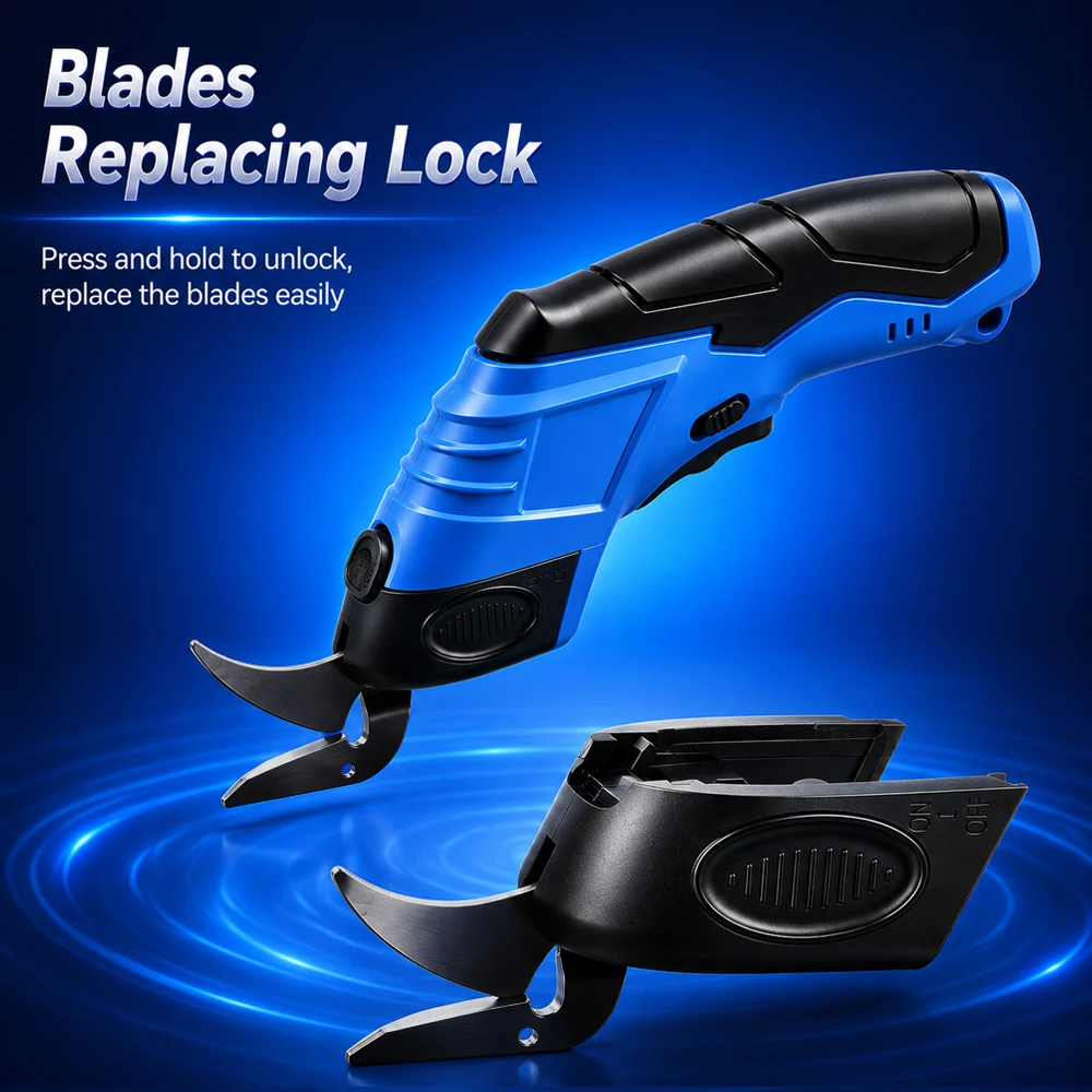 3.6V Electric Scissors Fabric Cutting Machine Leather Tailor Scissors +Tungsten Steel Blades USB Charging Portable Power Tool