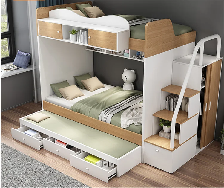 Modern China Solid Wood Bunk Bed For Kid To Sleep In Bedroom