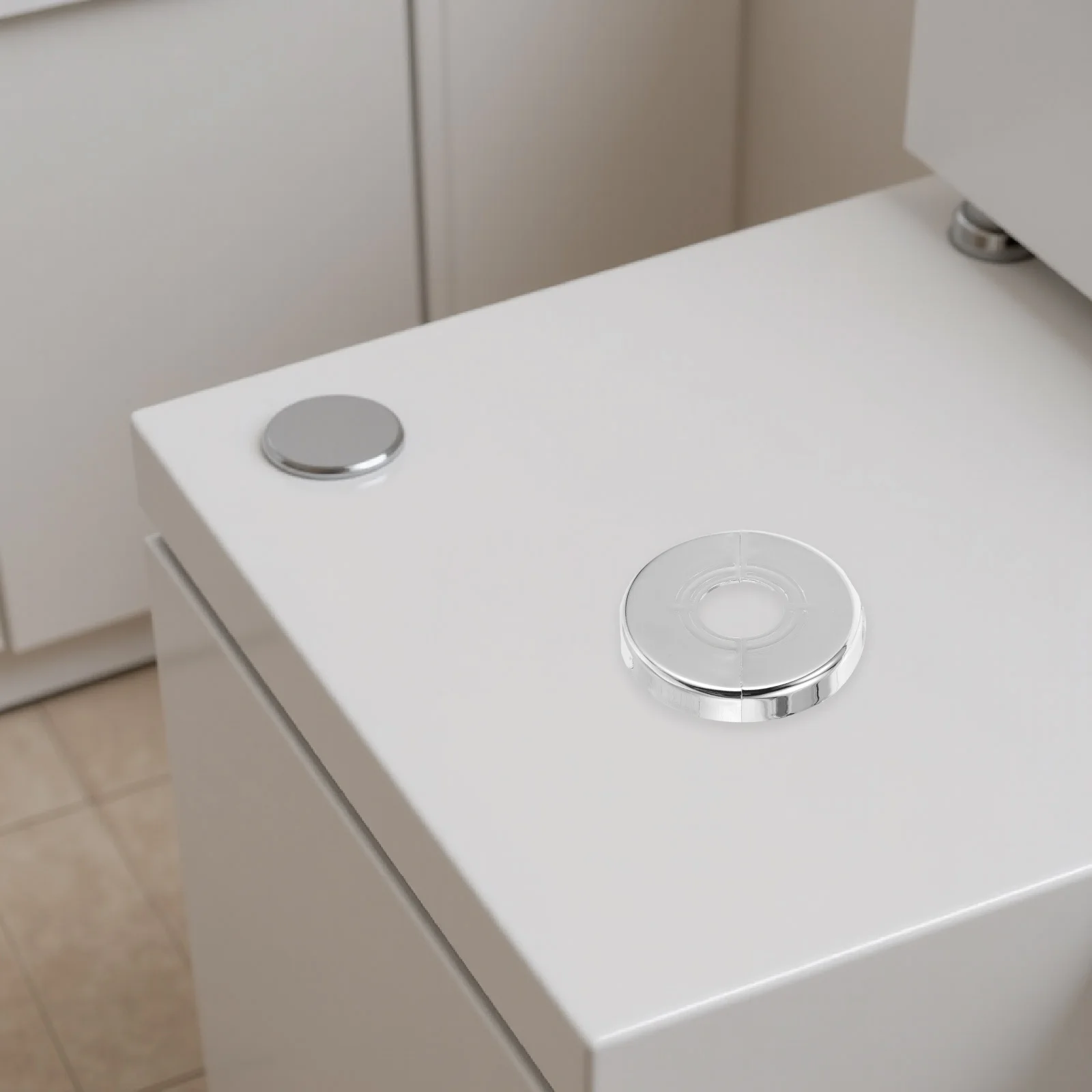 

10pcs Decorative For Pipe: 2.3.6"X 0.4" Split Flange Wall Hole Cover Plate 0.78"/20Mm Silver Install Escutcheon Shower