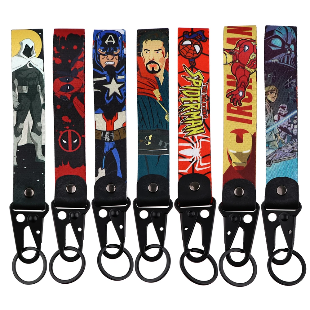 Anime  Key Chain Keyrings For Car Motorcycle Pendant Keychain Keys Holder Wrist Strap Backpack Accessories