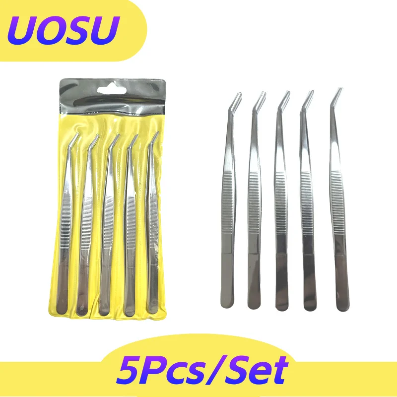 

5 PCS/Set of Dental High-quality Stainless Steel Tweezers Medical-grade Dental Care Tool Multifunctional Tweezers