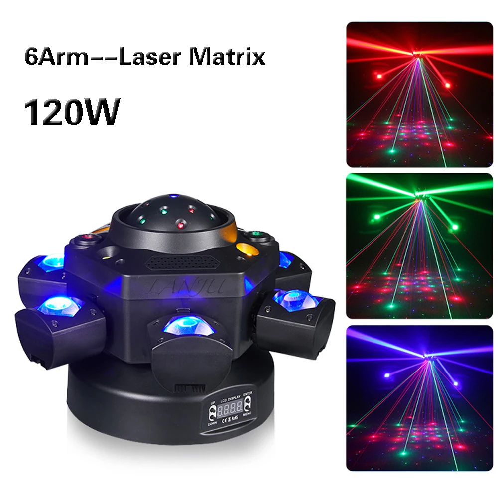 120W LED Laser pointer Beam Party Light DMX Moving head Strobe Bar Club Stage Lighting RGBW Disco DJ Karaoke Christmas Lights