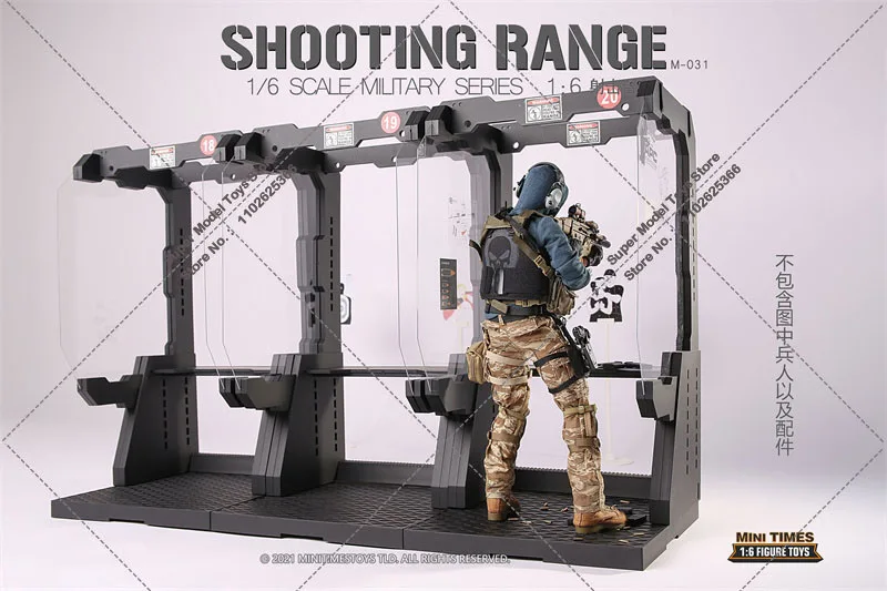 Mini Times Toys 1/6 Scale M031 Male Soldier Figure Scene Components Shooting Range Transparent Operation Training Platform Model