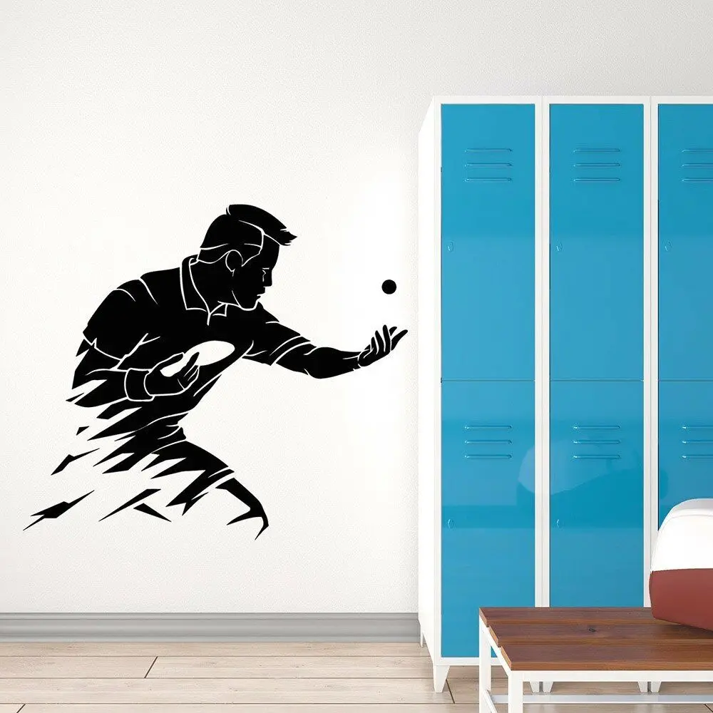 Sport Ball Wall Stickers Abstract Table Tennis Games Vinyl Wall Decal Home Decoration Fitness Centre Classroom Y807