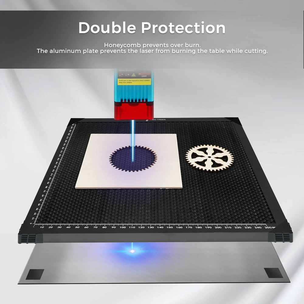 TwoTrees-Equipamento Laser Honeycomb Mesa de Trabalho para Sculpfun, XTOOL CO2 Corte, Máquina Gravadora a Laser, 300x30/400x40/500x500mm