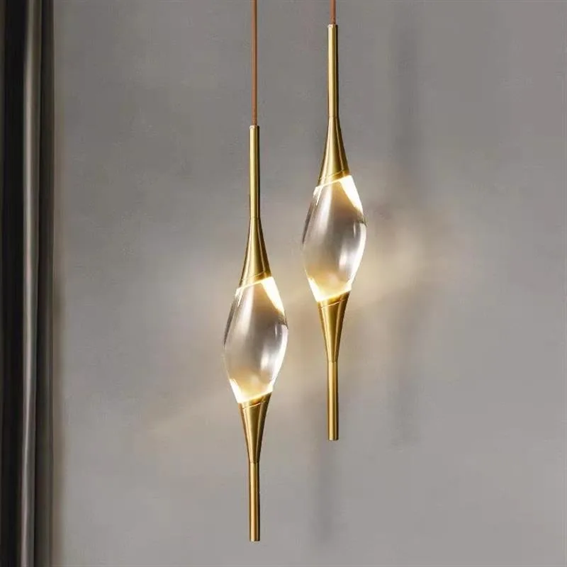

Modern Copper Crystal Wall Lamp Designer Simple Creative Decoration Living Room Dining Room Study Bedroom Bedside Lamp