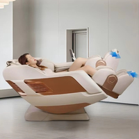 GUOHENG Luxury 4D Black Large Massage Chair SL Rail Health Detection AI Voice Control Thai Stretching MASSAGE CHAIR