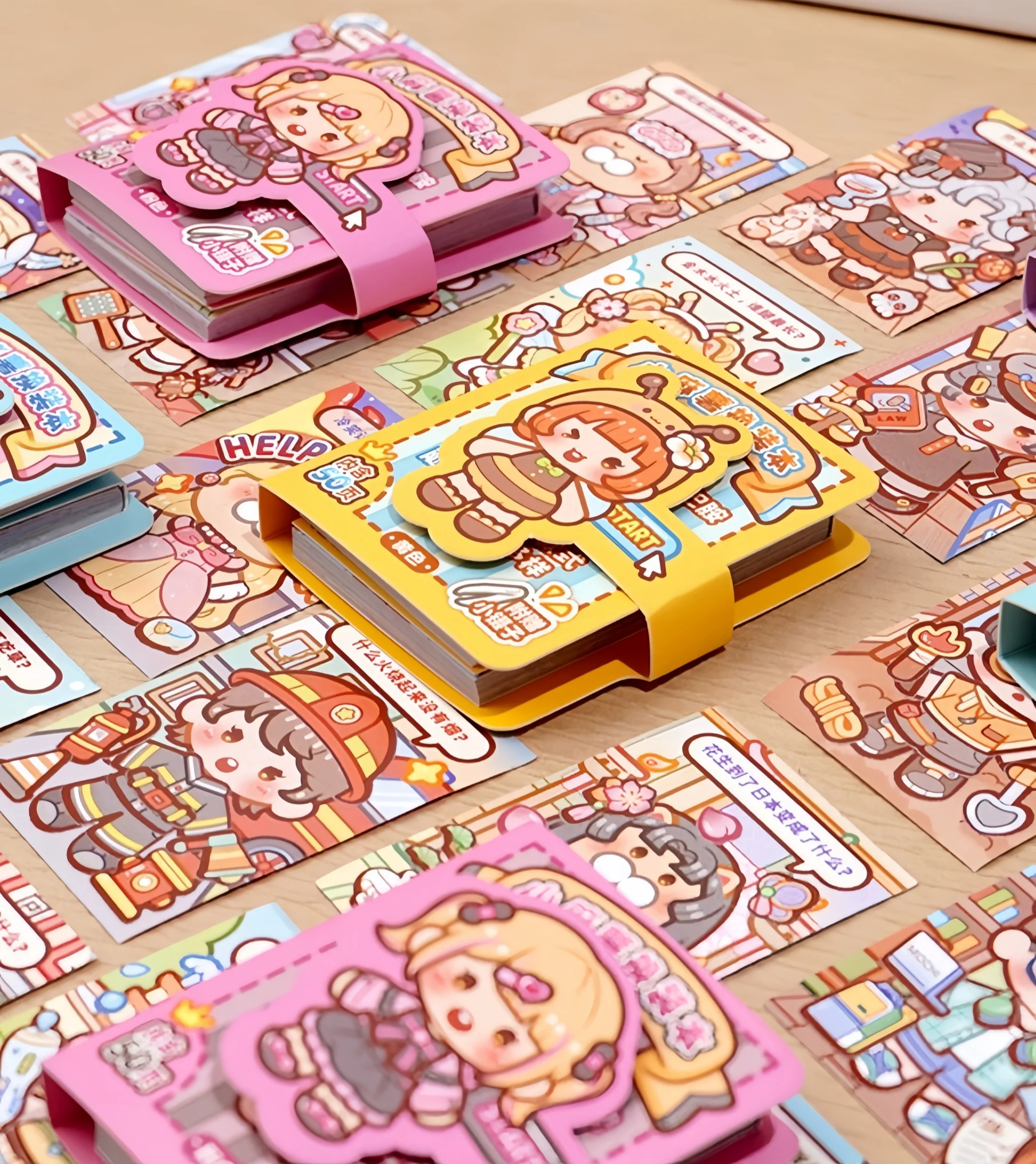 1 Mini Libro de Pegatinas para Decorar, Cuaderno Pequeño del Tamaño de una Frijolita, Fácil de Llevar en el Bolsillo, Pegatinas Bonitas sin Recorte para Diarios, Libro de Pegatinas Creativas para Decorar Escenas
