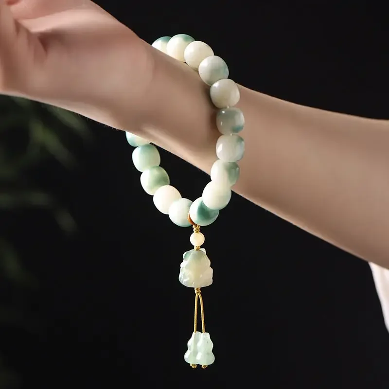 المشهد الصيني بودي الجذر سوار الخرز القديم مو القط مخلب HandString WenPlay باليد الرجال والنساء لينة لوحة الاصبع اللعب