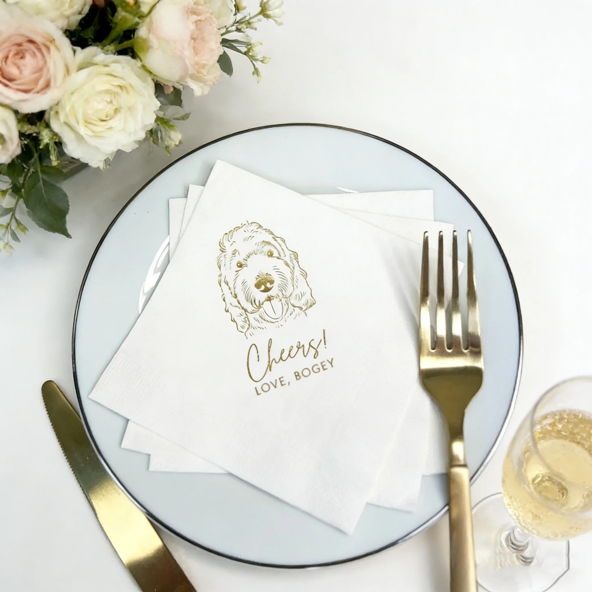 

50 шт. Салфетки для свадебного торжества с индивидуальным фольгированным принтом для девичника и декора на помолвку