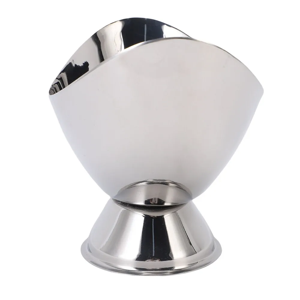 Rustless Steel Ice Cream Bowl Mirror Polished Ingot Curved Outline Pudding Bowl Large Capacity Smooth Dessert Bowl Coffee Table