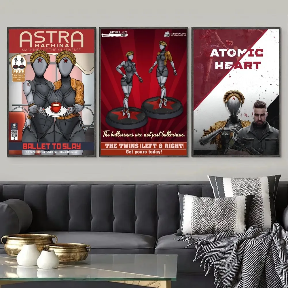 Atomic Heart Vintage Poster Paper Print Home Living Room Bedroom Entrance Bar Cafe Art Painting Decoration