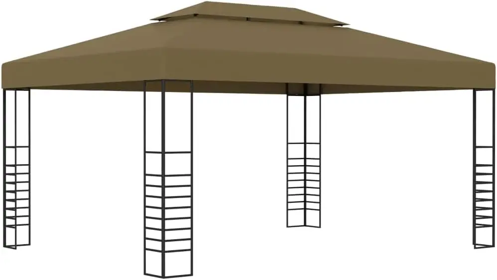 

Gazebo | Garden Canopy Shelter | Outdoor Metal Pavilion | Patio Sun Shade Canopy Tent for Outside Backyard Yard Lawn | Taupe Fab