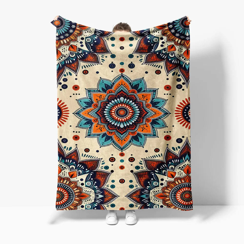 

Богемное одеяло с мандалой, одеяло с цветочным принтом, декоративное покрывало для дивана, покрывало для домашнего декора, праздничный подарок