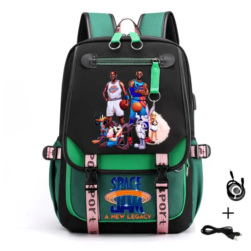 Space Jam-Oxford Grill pour enfants, impression de dessin animé en trois dimensions, logo de sac, nouveau, 23