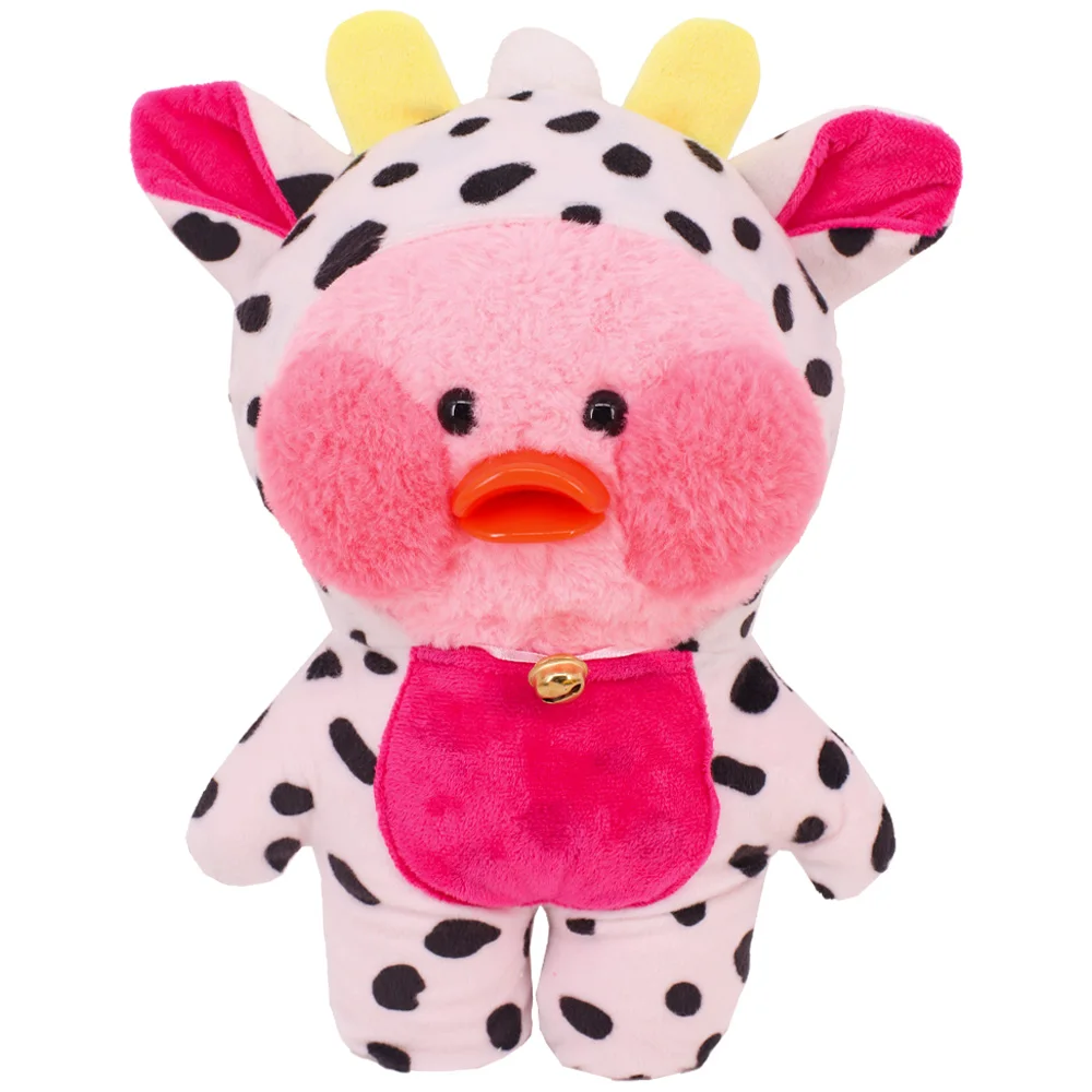 Bonito moletom com capuz roupas de boneca para 30cm pato amarelo óculos saco kawaii animal decalques lalafanfan pato acessórios vestido brinquedos das crianças