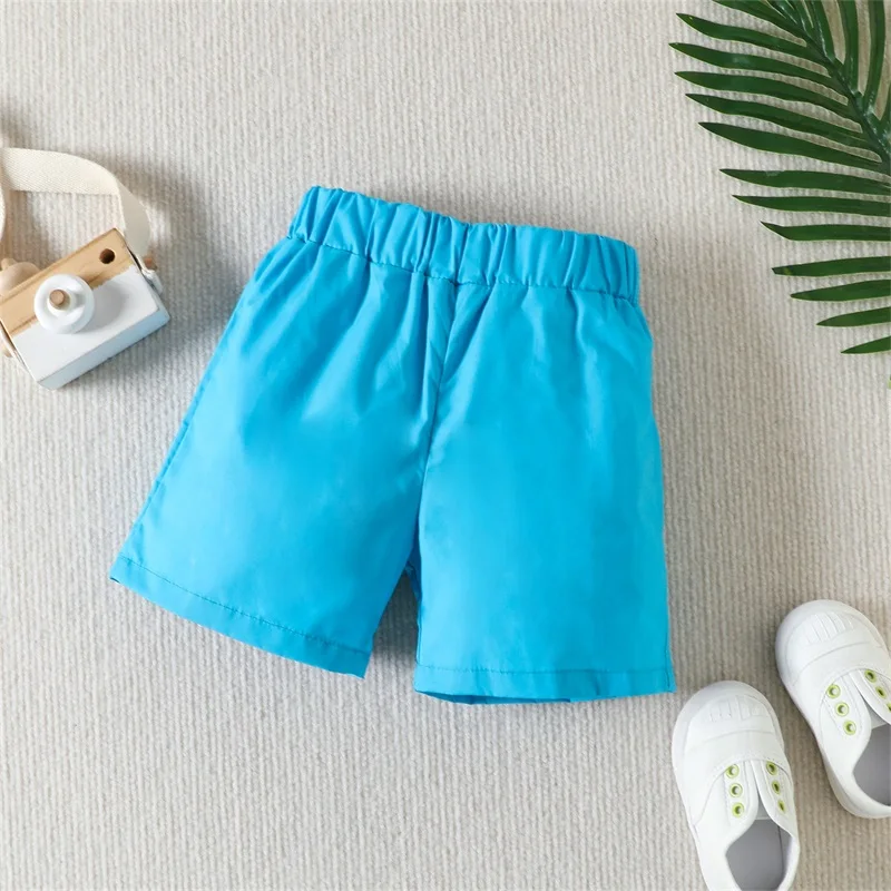 Conjunto de camisa e shorts de manga curta havaiana, roupa para criança bebê menino, roupas de verão, 2 peças