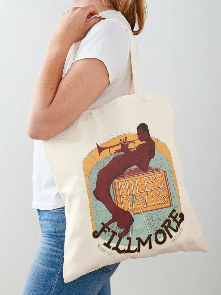 Miles Davis at the Fillmore Tote Bag handbag Women's bag eco bag folding