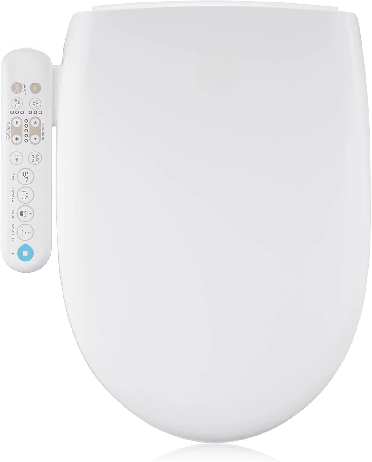 

N22 Electric Heated Bidet Toilet Seat Elongated, Warm Water, Smart Heated Water Luxury Bidet Toilet Seat with Kids Mode