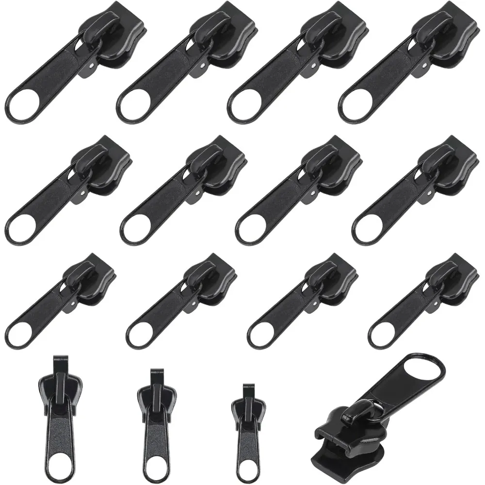 12 Stück Sofort-Reißverschluss, universelles Sofort-Fix-Reparatur-Set, Ersatz-Reißverschluss-Schieber, Zähne, multifunktionaler Kleidungs-Ersatz-Reißverschluss
