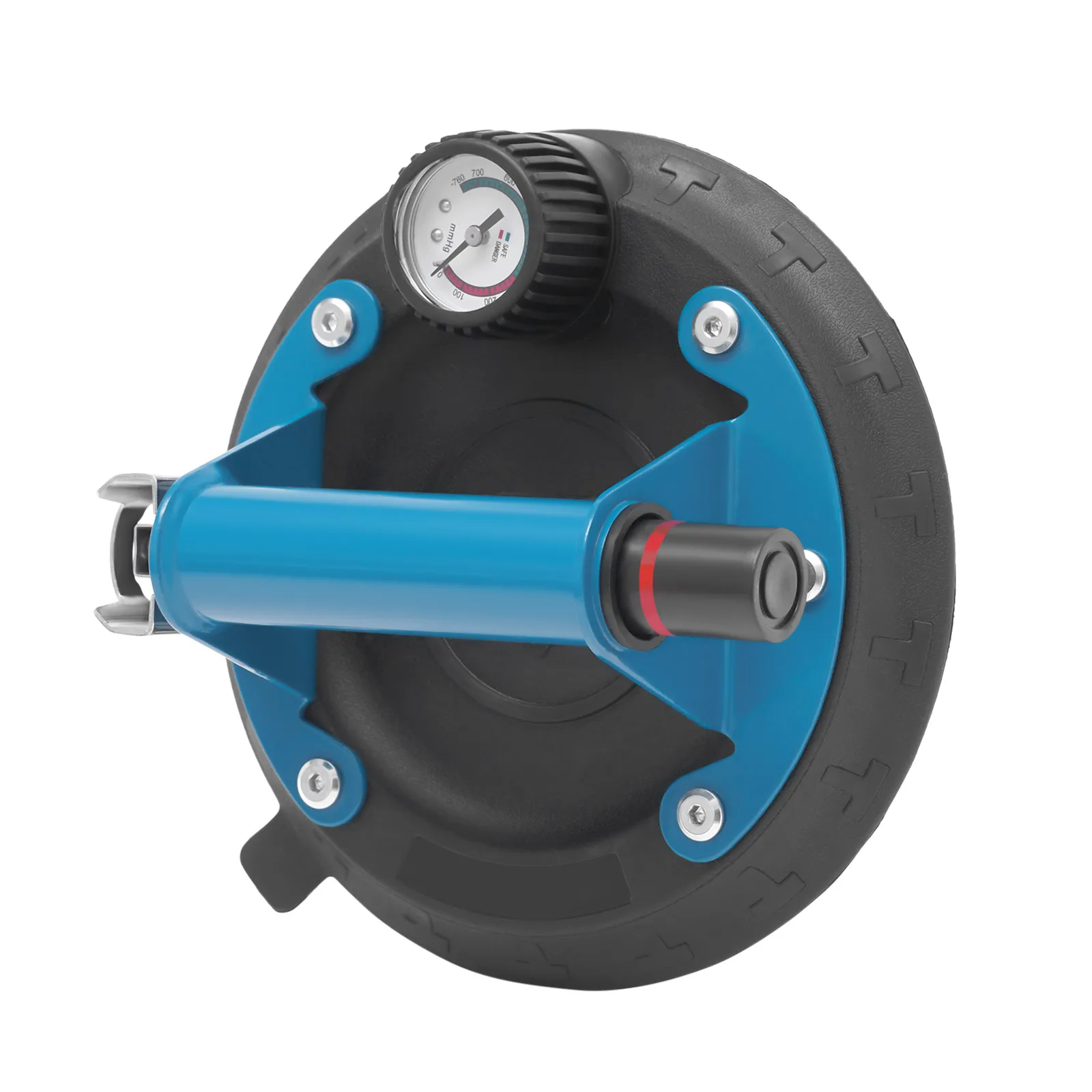 Heavy-Duty Suction Cups for Glass, 8-Inch Diameter, 240lbs Capacity, ABS & Rubber, Simple Operation, Safety Red Line Indication