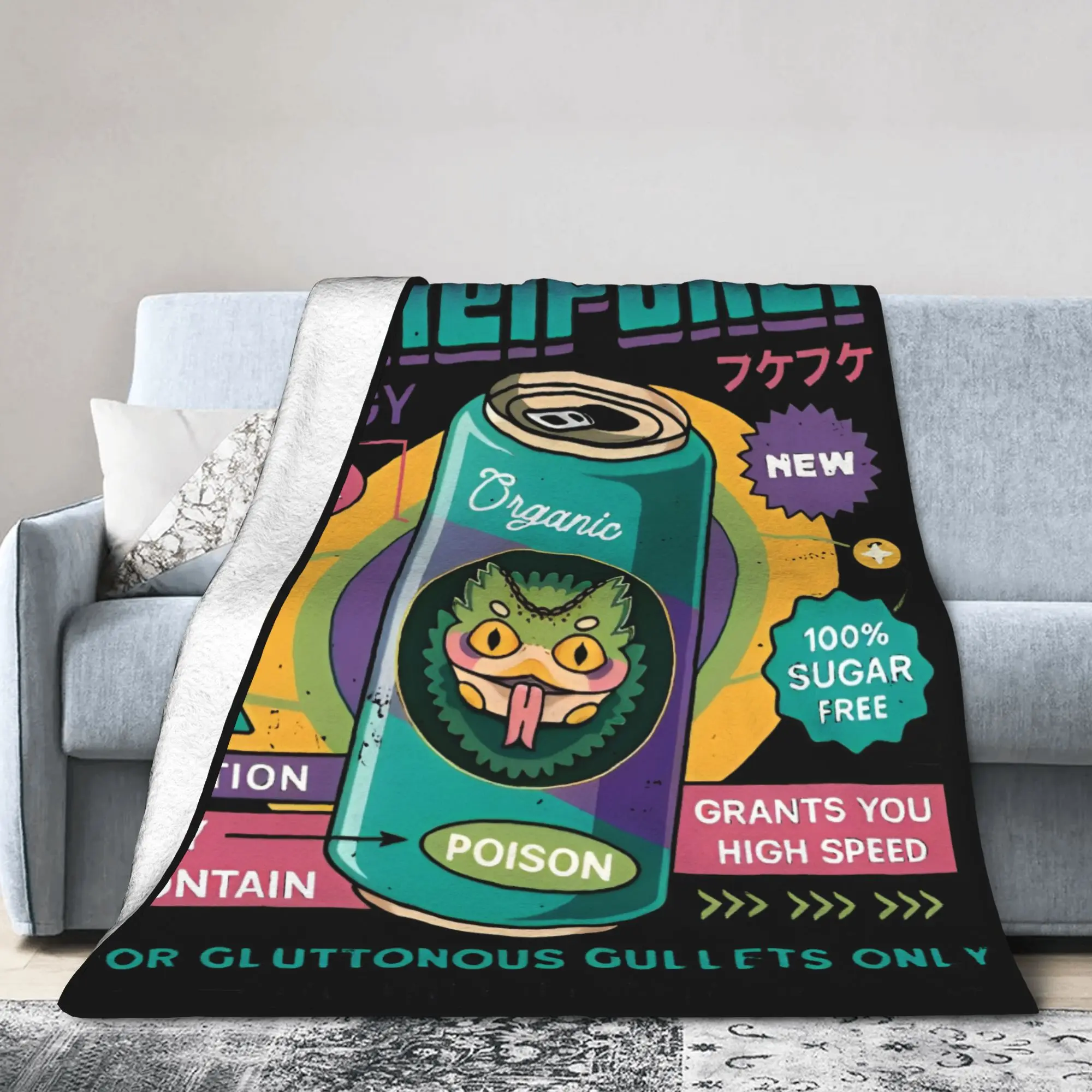 Monstruo Hunter Wilds Pukei Pukei mantas de bebidas energéticas Coral polar felpa estampado juego portátil manta fina para cama