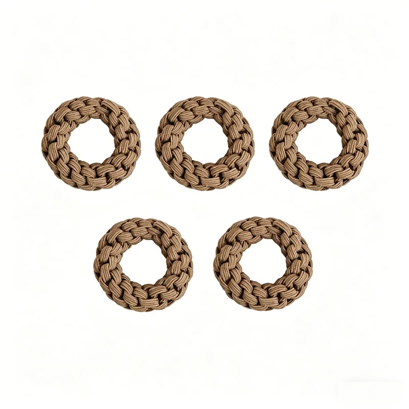 5 Stück/Set Hochwertige, dicke, elastische Haarbänder für Frauen und Mädchen, süße Haargummis, Scrunchies, Haarseile, Haar-Accessoires – Detail 6