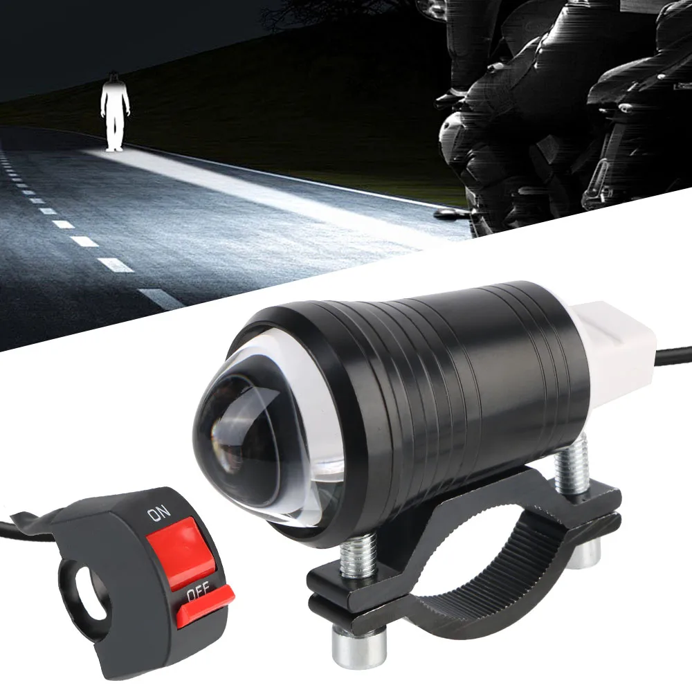 Luces de circulación diurna faro de motocicleta foco fuerte foco delantero luz intermitente estroboscópica luces antiniebla LED