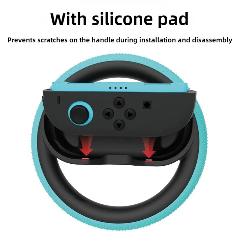 أذرع التحكم في ألعاب الفيديو 2 قطعة عجلة القيادة للتبديل 2 Joy Con تحكم Joycon عجلة السباق قبضة اليد لماريو كارت وورلد 8 ديلوكس