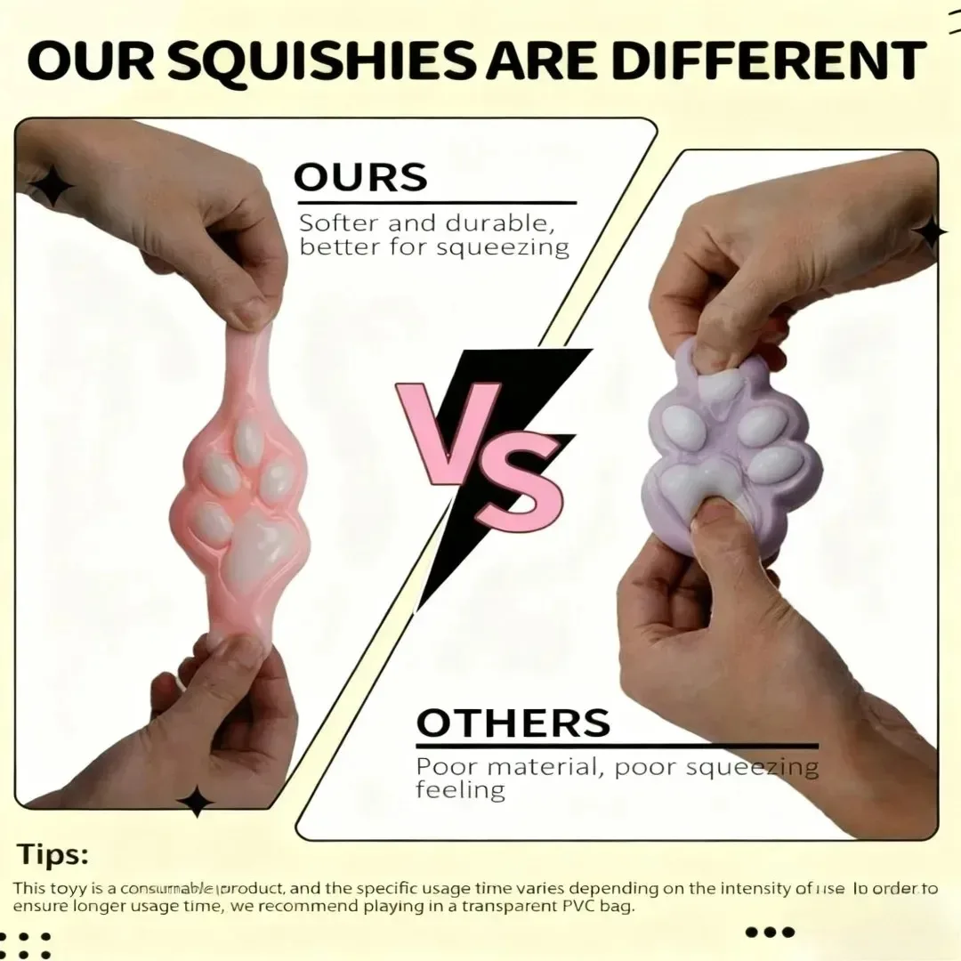 ألعاب مخلب القطط، ألعاب الضغط على مخلب القطط الجيلي، ألعاب تخفيف التوتر الممتعة من يو يو، مناسبة للقلق والكبار والأطفال