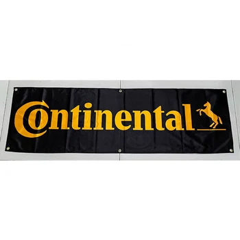 폴리에스터 소재 콘티넨탈 타이어 배너, 레이싱 카 깃발, 광고 장식, 1.5 * 5ft (45*150cm), yhx321, 130GSM, 150D 