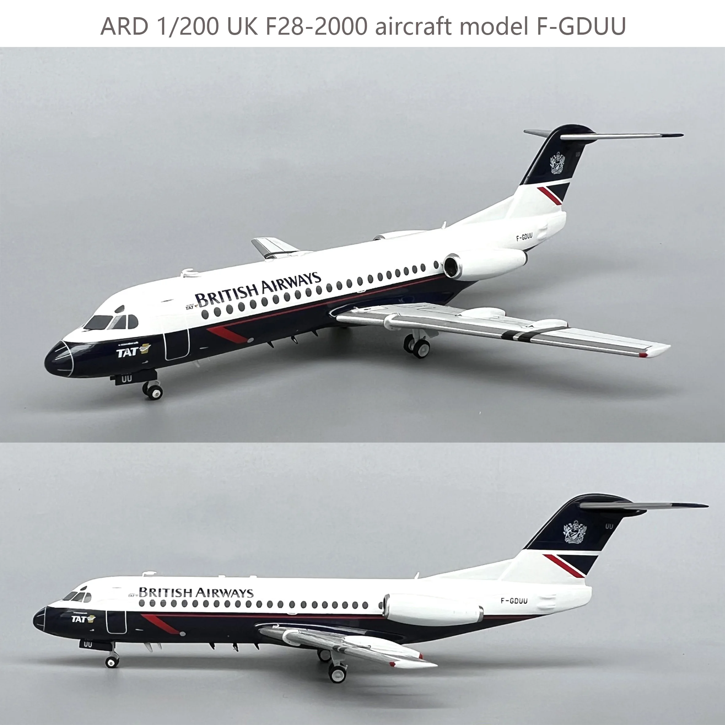 ARD 1/200 UK F28-2000 aircraft model F-GDUU  Alloy Collection Model