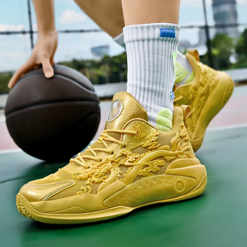 Professional Basketball Training Shoes, Boys' Anti Slip Sports Shoes, Fashionable Men's and Women's Fitness Basketball Shoes