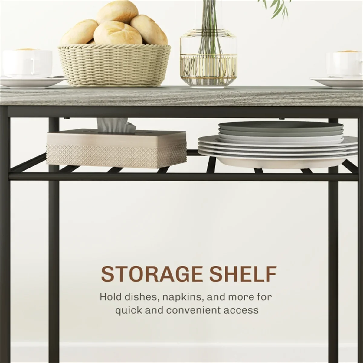 طقم طاولة طعام رمادي #5