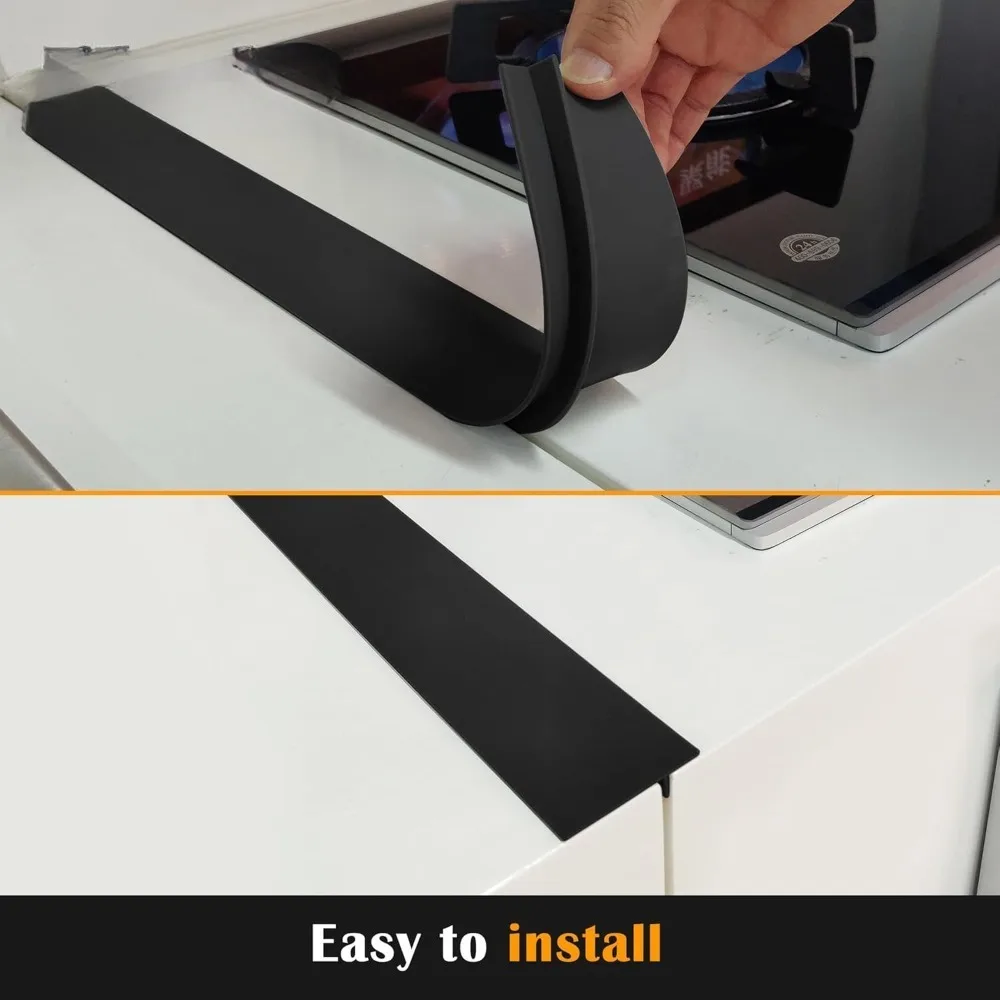 غطاء فجوة موقد السيليكون مقاس 21 بوصة، سهل التنظيف لحشو الفجوة بين طاولة المطبخ والأجهزة والموقد #5