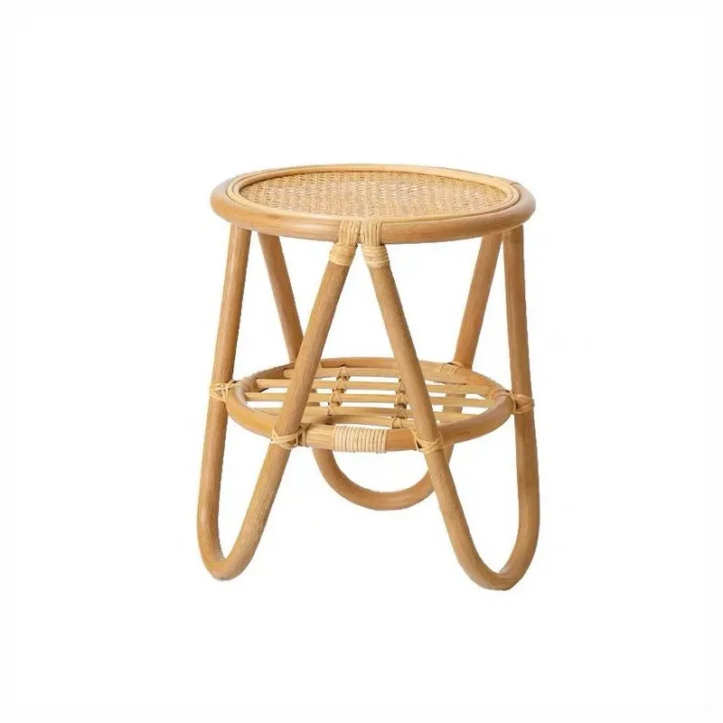 Customizable rattan glass, small coffee table, simple and modern creative side table, sofa side cabinet