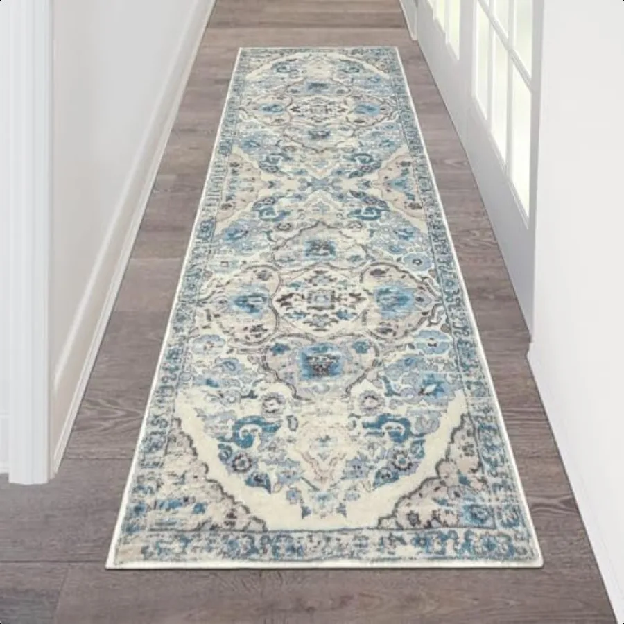 

HEBE Hallway Runner Rug 2'x6' Washable Distred Area Rugs Non Slip Laundry Rug Runner Boho Floor Carpet Runners for Hallways En