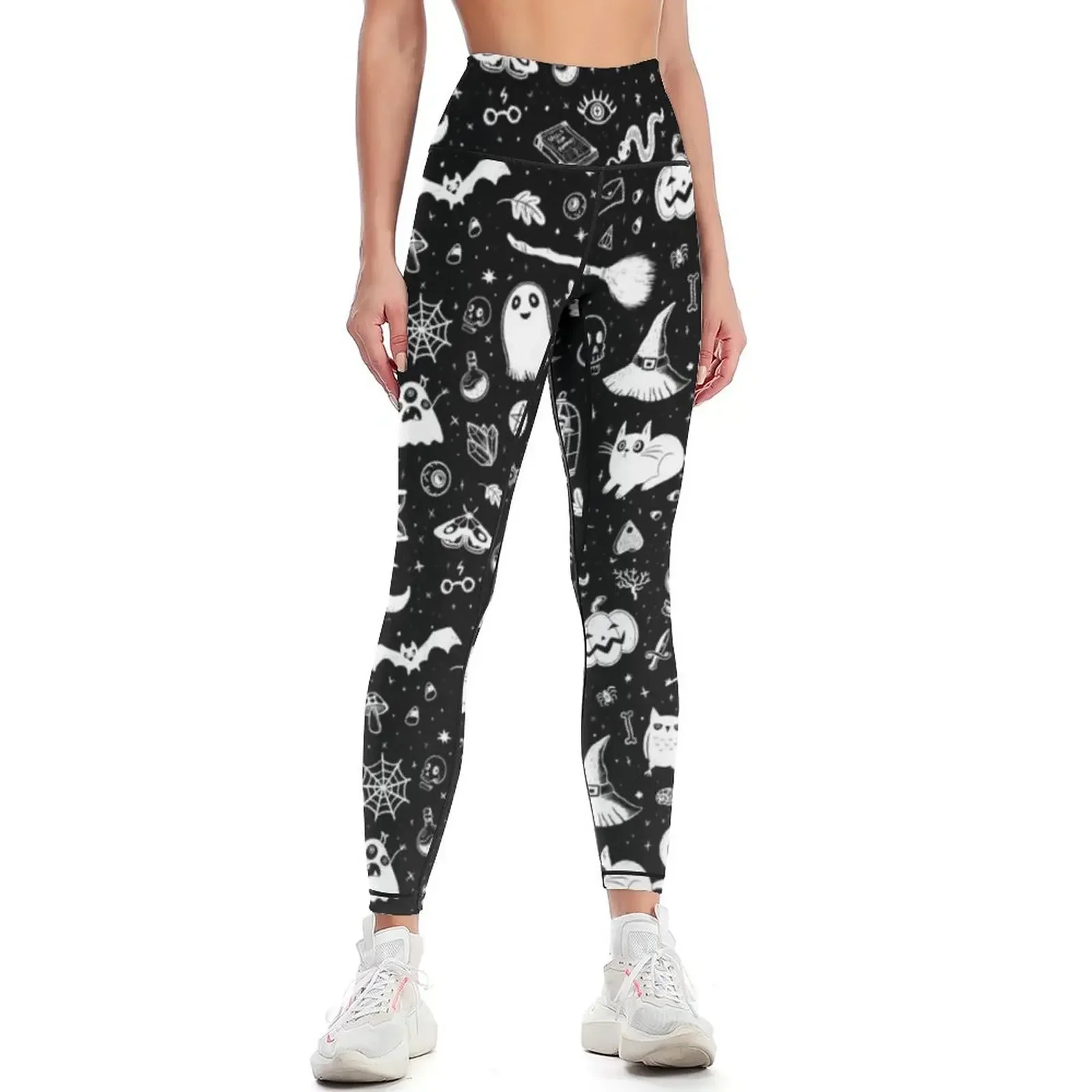 

Halloween Doodles Pattern V2 Leggings legging pants raises butt Pants sport Sports pants for for girls Womens Leggings