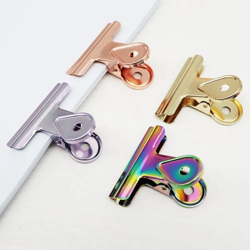New Metal Bulldog Clips Heavy Duty Colorful Document Storage Ticket Clip Multipurpose Receipt Holder Home Organization