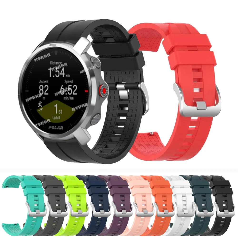 

22mm Quick Release Strap For Polar Grit X Pro Smartwatch Silicone Band For POLAR Vantage M2 M/Grit X Pro Tian Ремешок Correas