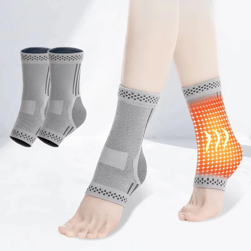 Customized Knitted Compression Sleeve Graphene Self Heating Warmer Ankle Support