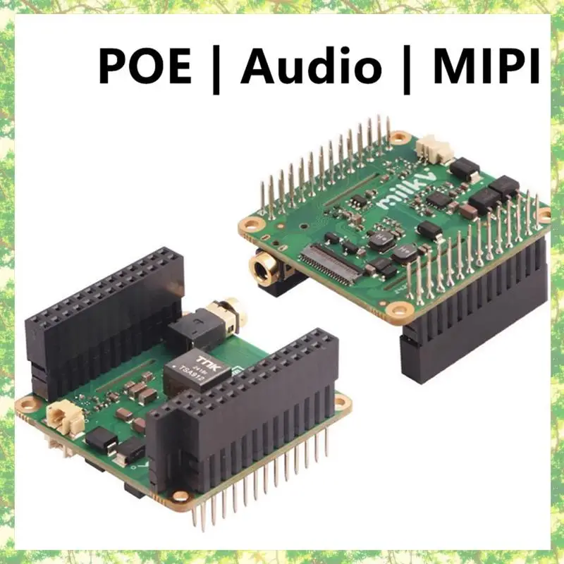 Smart-For Milk-V Duo S Poe HAT 확장 보드 MIPI DSI 및 오디오 인터페이스 지원 POE 전원 공급 장치 A