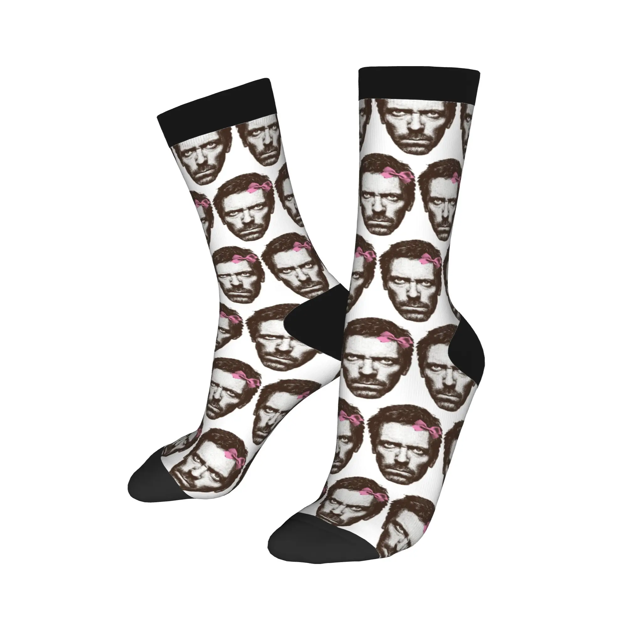 جوارب دكتور جريجوري هاوس مطبوعة على شكل رأس جوارب قوطية للجنسين جوارب تزلج ناعمة قابلة للتنفس جوارب شتوية جرافيك مضادة للعرق